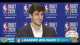New York Knicks Select Leandro Bolmaro with the 23rd Pick! 2020 NBA DRAFT (Traded to Timberwolves..)