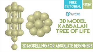 SelfCad Tutorial Tree Of Life Kabbalah - Try SelfCad Free 3D Modeling Software screenshot 2