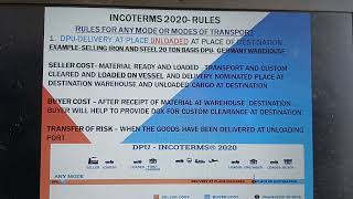Practical training-9 - incoterms 2020- DAP, DPU and DDP