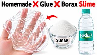 How to Make Water and Sugar Slime at Home 💧 Without Glue, Borax & Activator | Water Slime ASMR | DIY