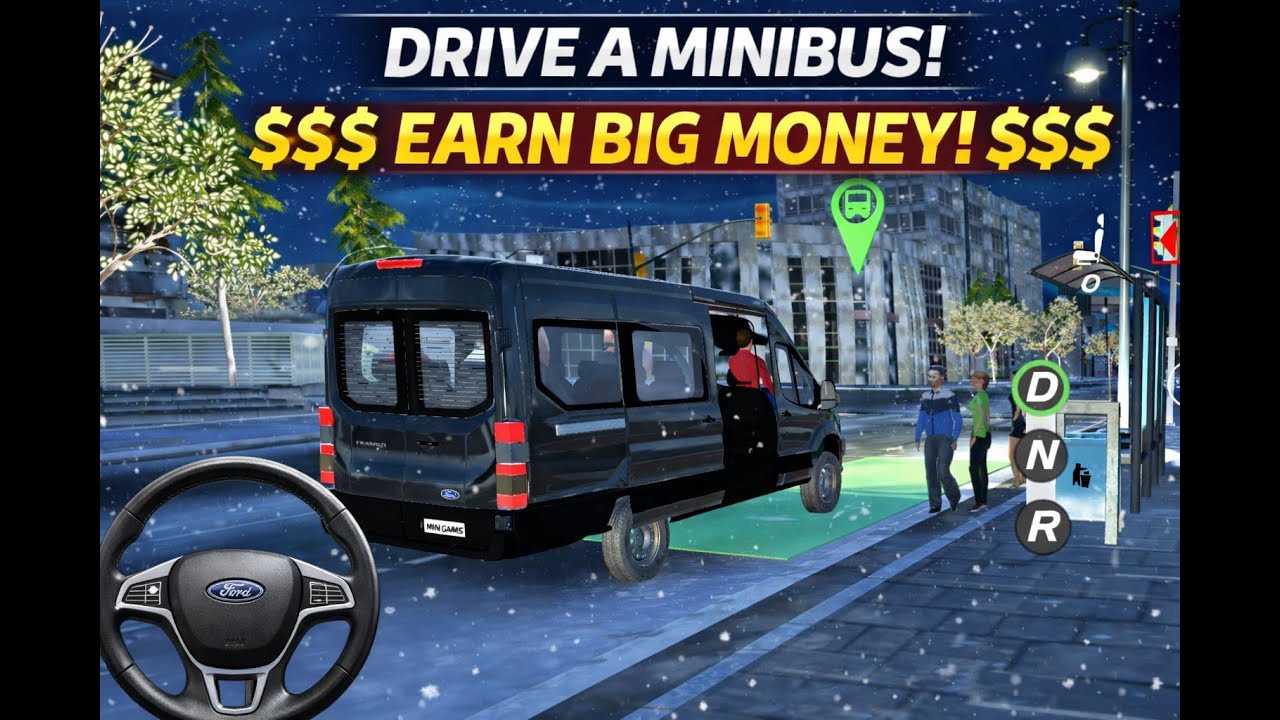 🚐 FORD TRANSIT DRIVER! Earning BIG MONEY in Mini Bus Simulator 💰