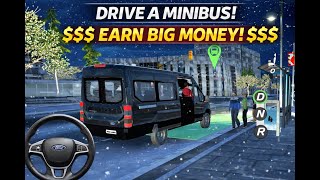 🚐 FORD TRANSIT DRIVER! Earning BIG MONEY in Mini Bus Simulator 💰 screenshot 5