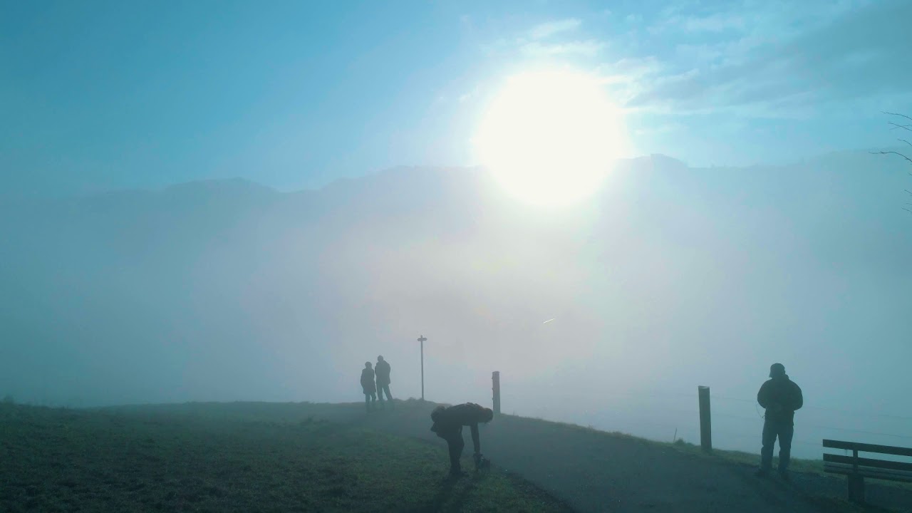 Gattikon im Nebel, Parrot Anafi, Switzerland