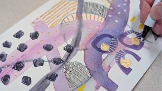Diptych Painting | Watercolor and Mixed Media