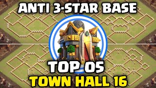 Coc Town Hall 16 Anti 3-Star Base | Clash Of Clans | Elite Clasher 🍃 #coc #cocth16 #coclayouts 