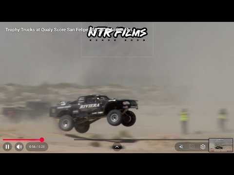 Trophy Trucks at Qualy Score San Felipe 250 2017 Action Flying Trucks