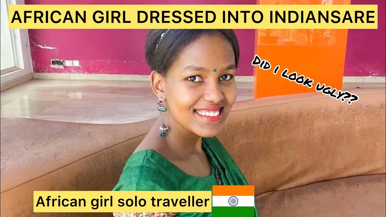 AFRICAN GIRL TRIES INDIAN SAREE ( i am shocked😱)
