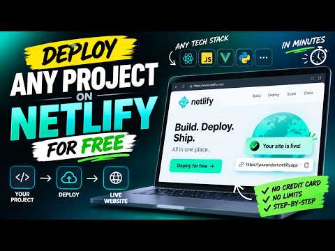 Deploy Any Front end & Back end Project on Netlify for FREE 🤯 | Beginner Guide