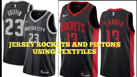 JERSEY ROCKETS AND PISTONS USING TEXTFILES NBA 2K20 V98