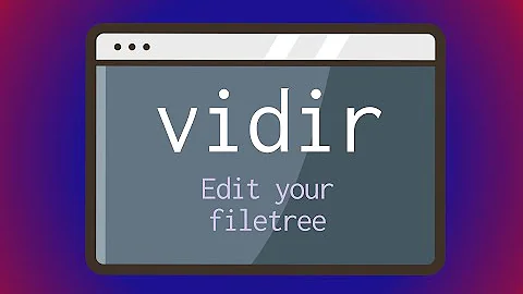 The command line vidir // Bulk rename, move, delete files and directories with your terminal editor