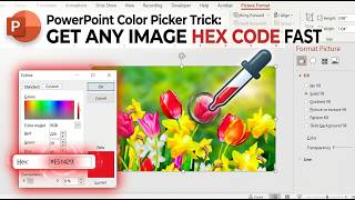 PowerPoint Color Picker Trick Get Any Image Hex Code Fast |Extract Hex Color Codes from Image in PPT