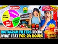 Letting Instagram Decide What I Eat 🍕For 24 Hours ⏰ | Wierd Spin The Wheel🤢 - Mann Vlogs