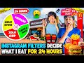 Letting instagram decide what i eat for 24 hours   wierd spin the wheel  mann vlogs