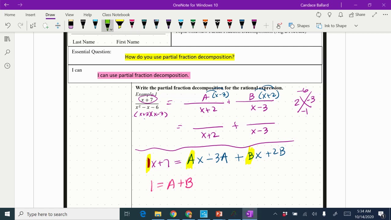 BC Topic 6.Review Partial Fraction Decomposition - YouTube