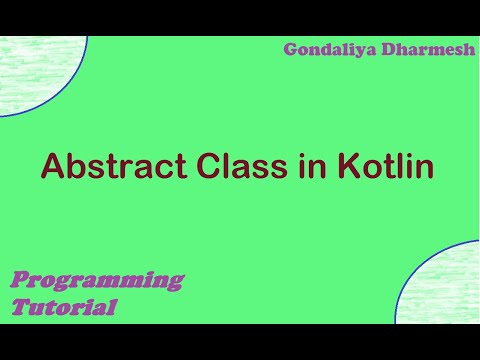 Abstract Class in Kotlin. Kotlin Programming Tutorial in Hindi