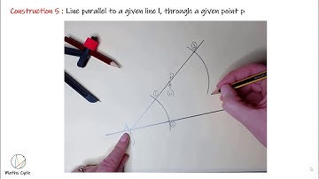 Construction 5 - Line parallel to a given line l, through a given point P