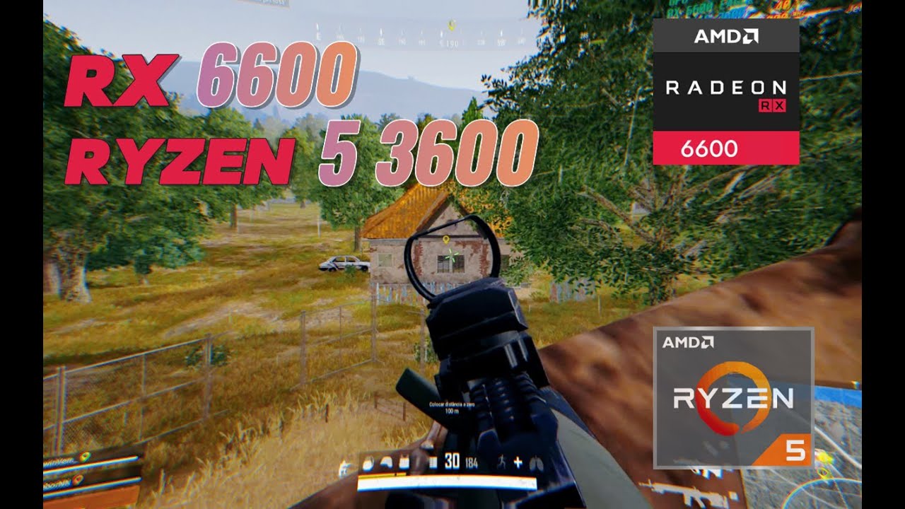 RX 6600 + Ryzen 5 3600 - PUBG 1728x1080p - YouTube