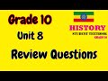 Grade 10 History Unit 8 Review Questions Answer 