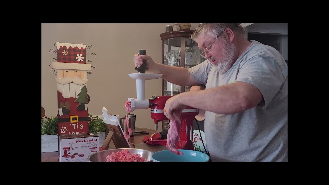 Ground Pork Using KitchenAid Attachment YouTube