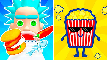 Sandwich Run Pile Ingredients VS Popcorn Run🐥🐣🐥Walkthrough Max Gameplay VB5322