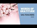 Words of gratitude  salem ag sunday school shj