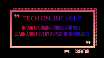 Channel Intro Video - Tech Online Help