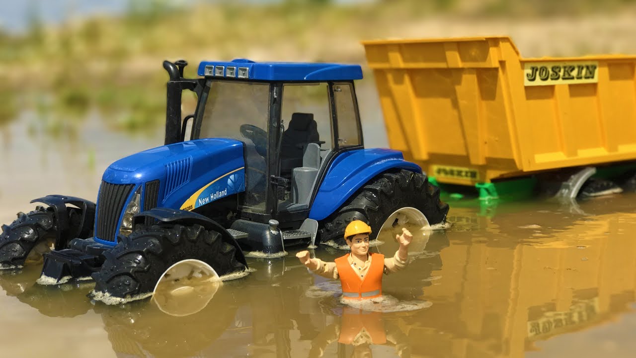 BRUDER RC tractors in the MUD  RC video