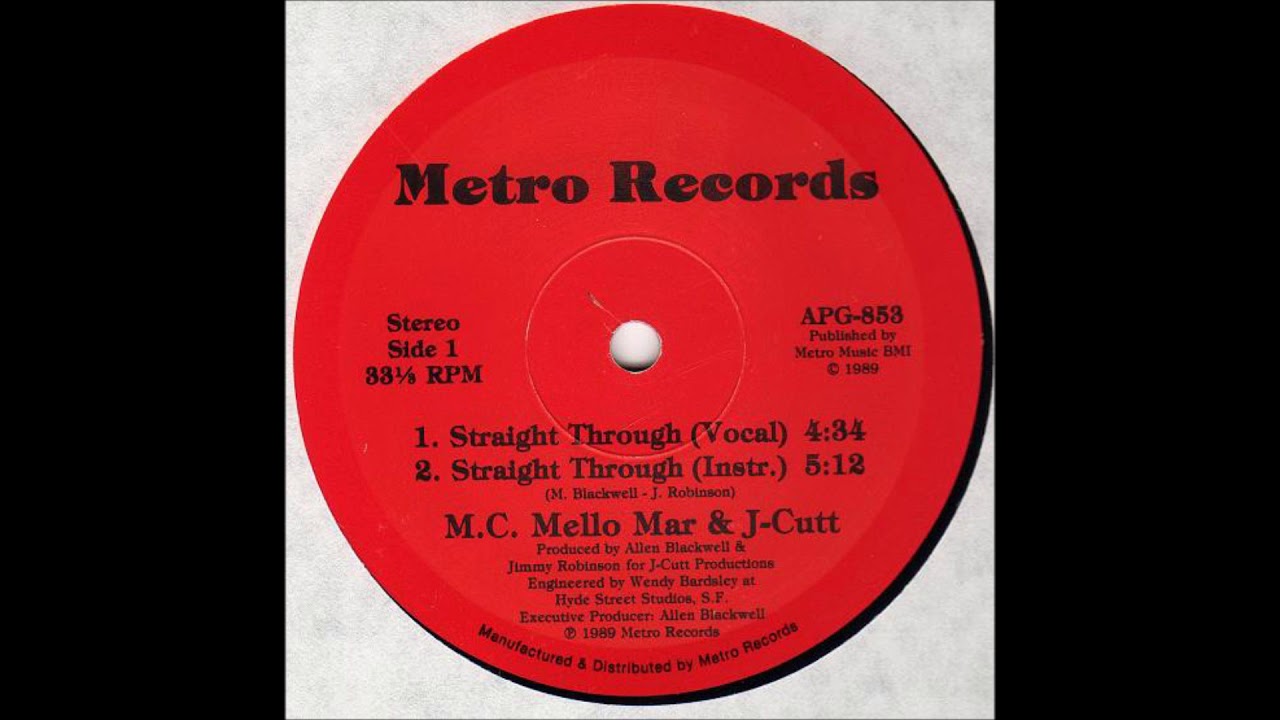 M.C Mello Mar & J. Cutt - Straight Through (Vocal)