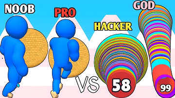 Rescue Push vs Level Up Circles - (Level Up, Satisfying Gameplay) NOOB vs PRO vs HACKER