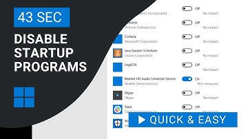How to Disable Startup Programs in Windows 10