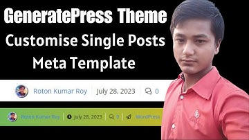 GeneratePress Theme Customization Single Posts Meta Template
