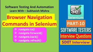 10 - Selenium Commands | Browser Navigation Commands |
