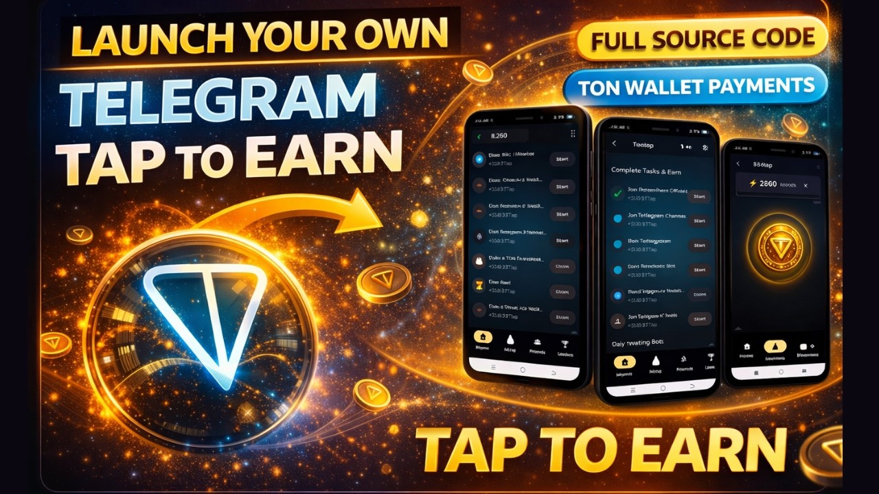 Create Telegram Tap to Earn App TON Payments + Firebase + Admin Panel ...