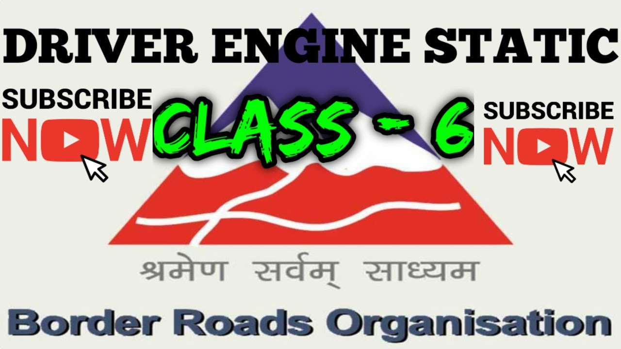 BRO DRIVER ENGINE STATIC CLASS6 MCQ IN HINDI mechanical bro DIESEL