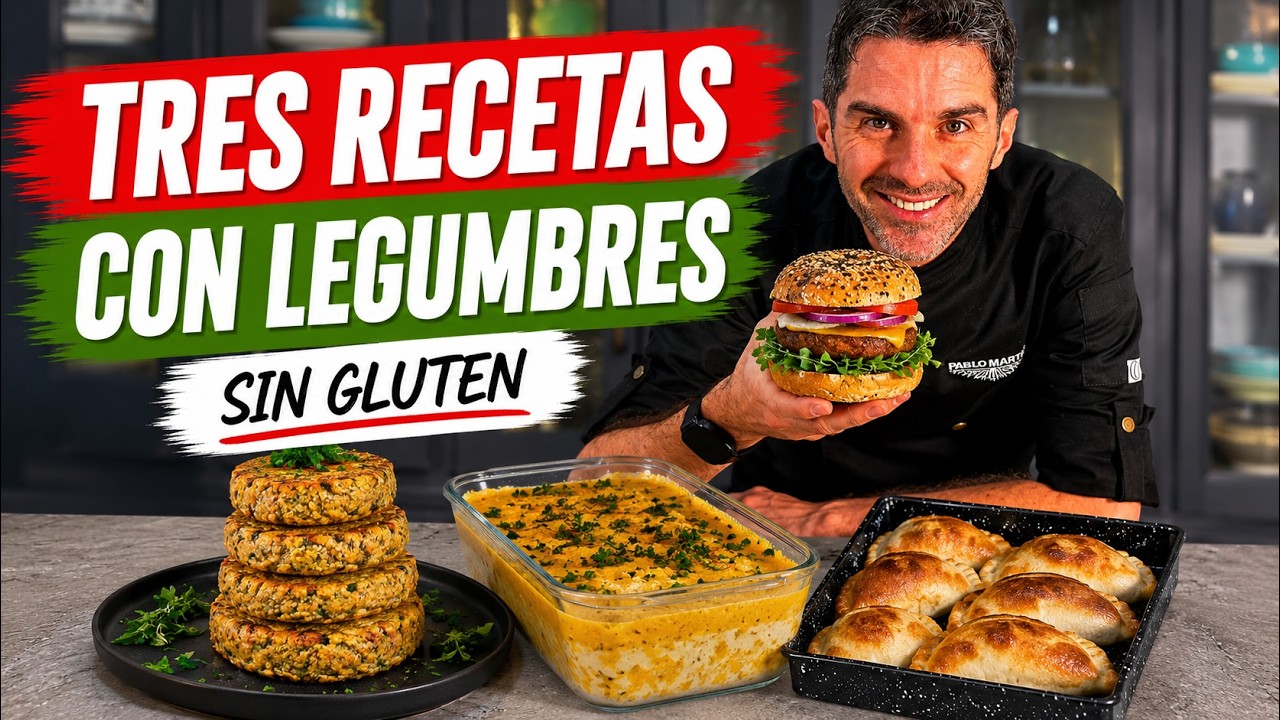 3 RECETAS CON LEGUMBRES Y CEREALES | ECONÓMICAS, SALUDABLES Y SÚPER FÁCILES