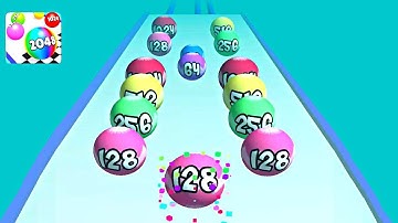 Merge 2048 Run Ball Rush ! All Levels Gameplay (46-52) android, ios