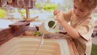 Learning through Outdoor Play | Guidecraft Acadia Outdoor Mud Kitchen