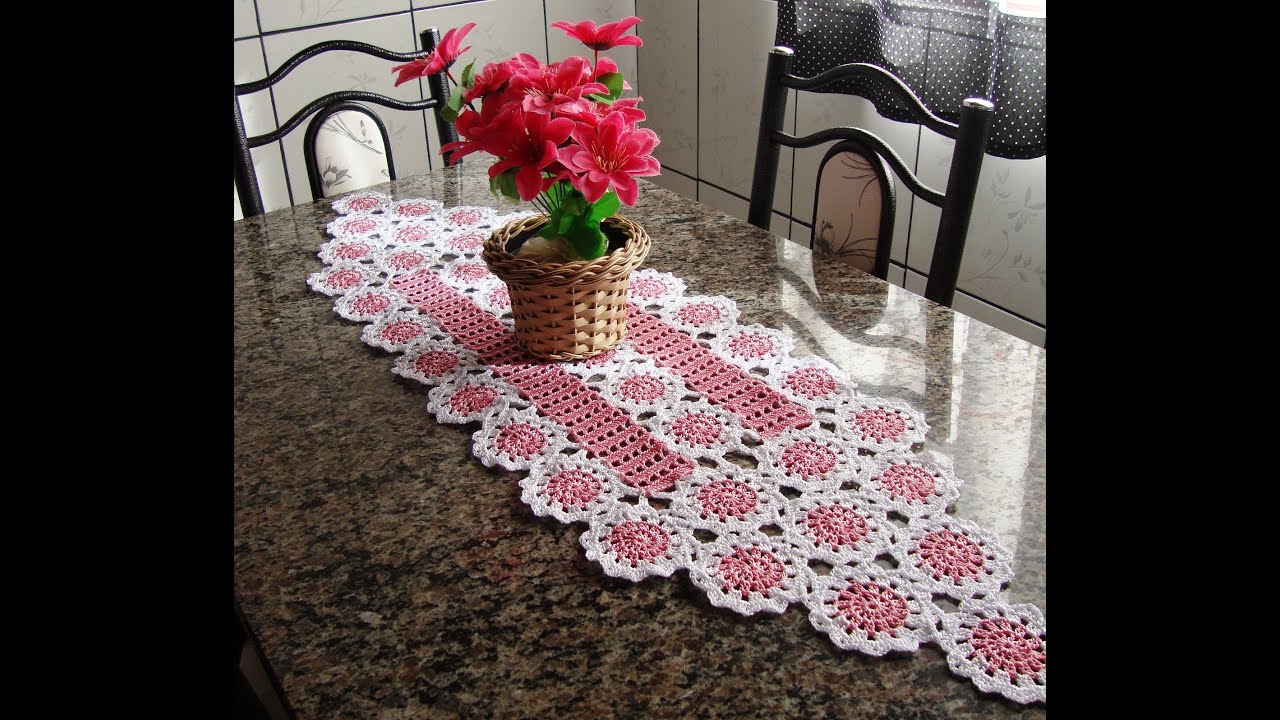 Caminho de mesa  em crochê parte 1/2, fácil, rápido e econômico