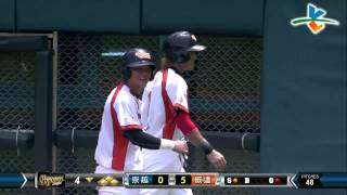 20140709-1 爆米花 崇越VS威達 4下 李嘉榮再擊出安打 兩分打點的二壘安打