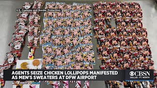 Agents Seize Banned Chicken Lollipops Manifested As Men's Sweaters At DFW Airport