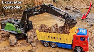 Excavator controller.truck rc.construction vehicle.dredging small ditches to prevent flooding