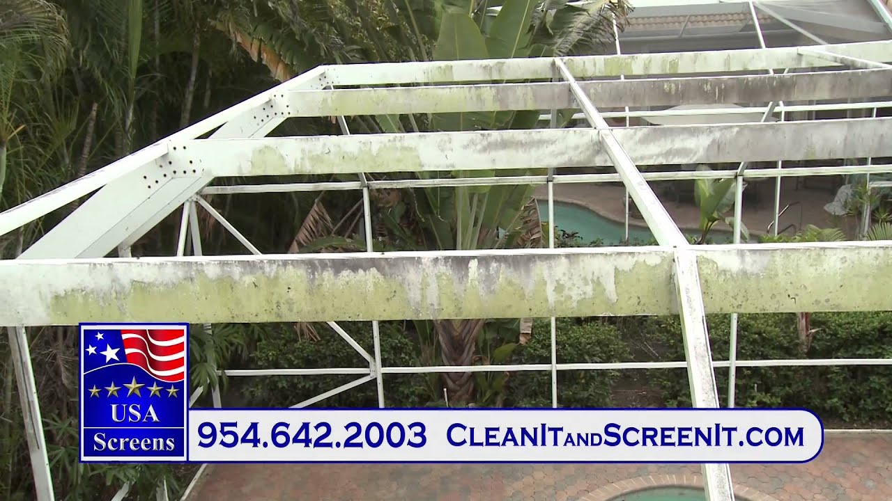 USA Screens Enclosure Cleaning Awesome YouTube