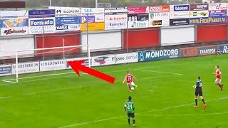 WORST MISS EVER? FOOTBALL PLAYER MISSES OPEN GOAL