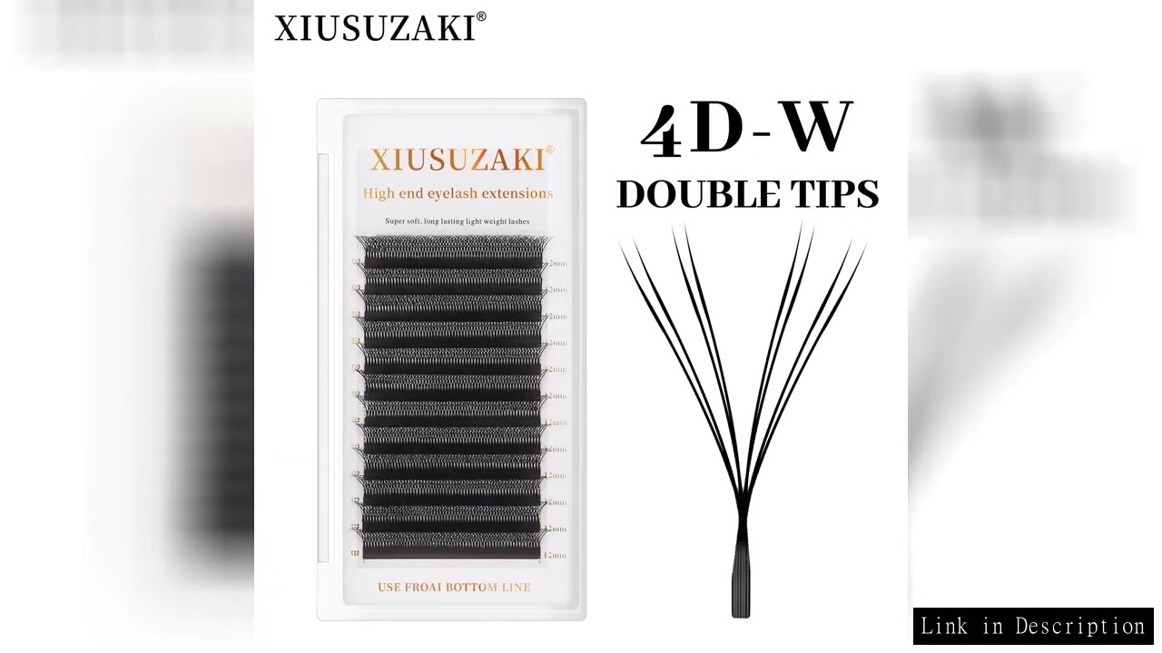 XIUSUZAKI Double Tips 4D W Eyelashes W Shape Eyelash Extensions Soft Light Blister Premade Fans Russ