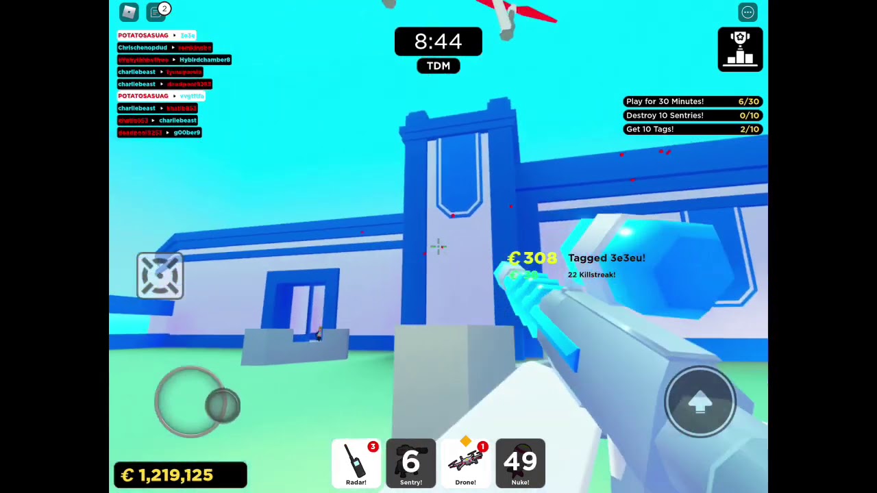 ROBLOX GOLDEN GUN (big paintball game) YouTube