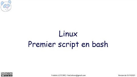 Linux - Premier script en bash
