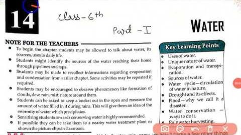 Class 6 Science cbse | Chapter 14 Water Part 1 | mkd agrim academy