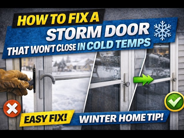 🔥 How to Fix a Storm Door That Won’t Close in Winter ❄️