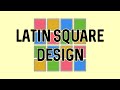 Latin Square Design + R Demo
