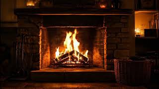 Cozy Fireplace Ambience | Relaxing Fire Sounds for Deep Sleep, Study & Stress Relief🔥🌙✨️